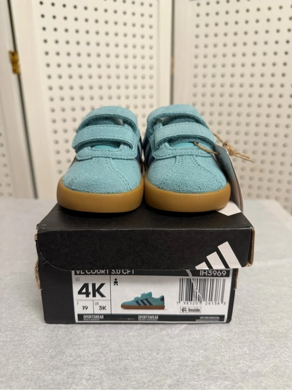 Adidas VL Court 3.0 Toddler Shoes Mint Ton Preloved Ink Baby Sneakers Boy Size 4